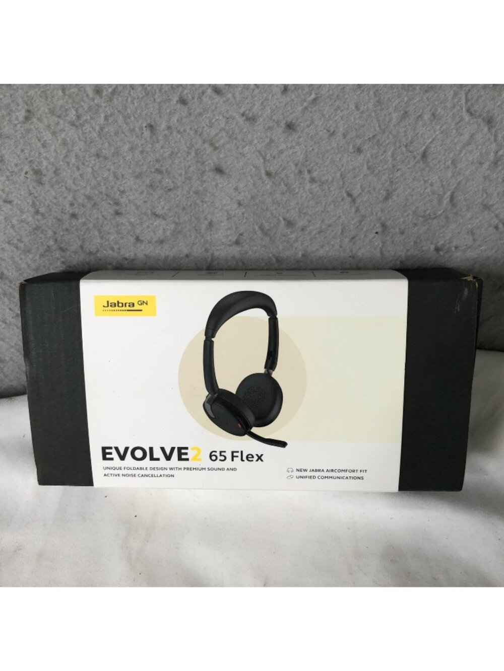 Jabra Evolve2 65 Flex On-Ear Headset Black Bluetooth USB-C ANC Wireless Mic
